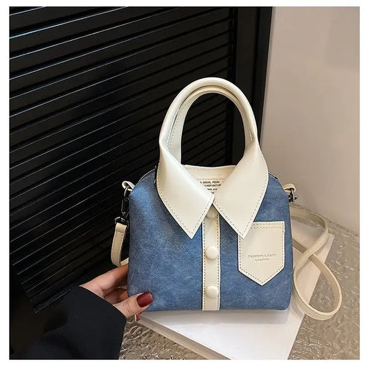 Shirt Style Shoulder Handbag - Crossbody Bag