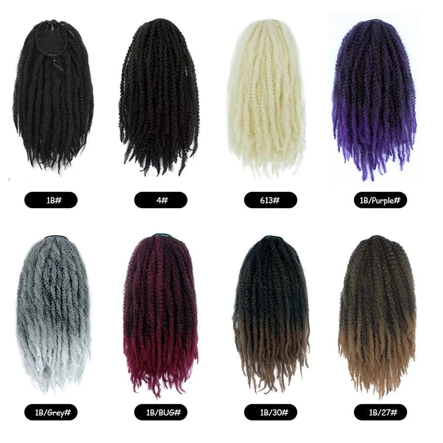 Hairpiece Hair Afro Puff Drawstring Curly Ponytail Hair Extension