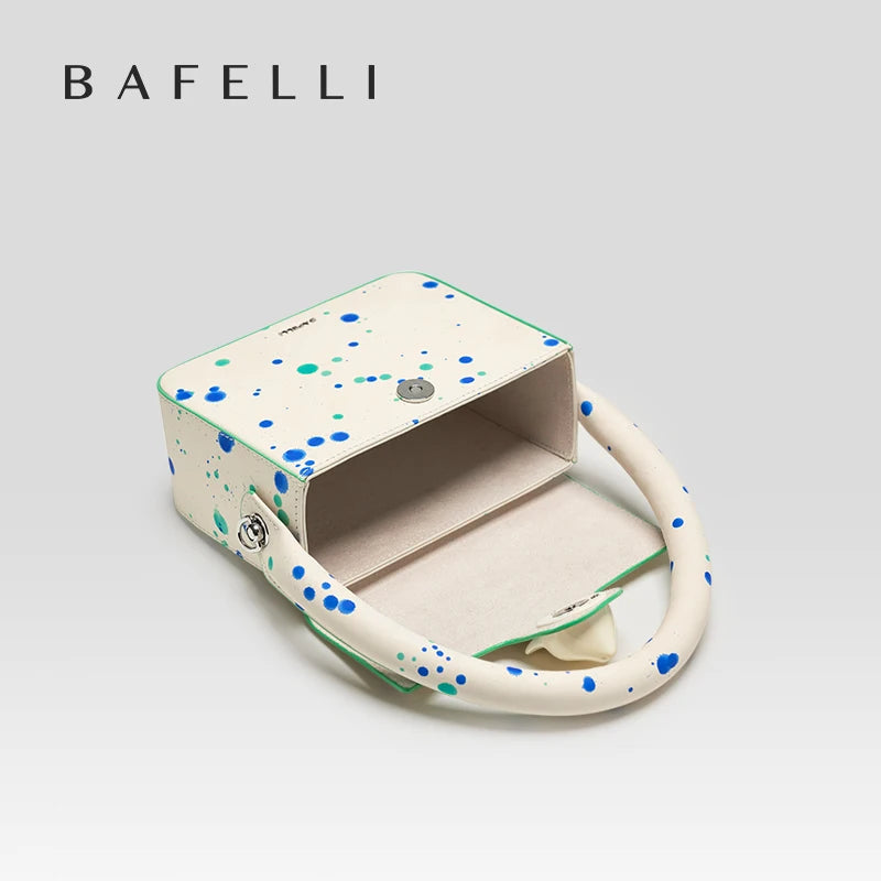 BAFELLI WOMEN'S HANDBAG BOXY GENUINE LEATHER