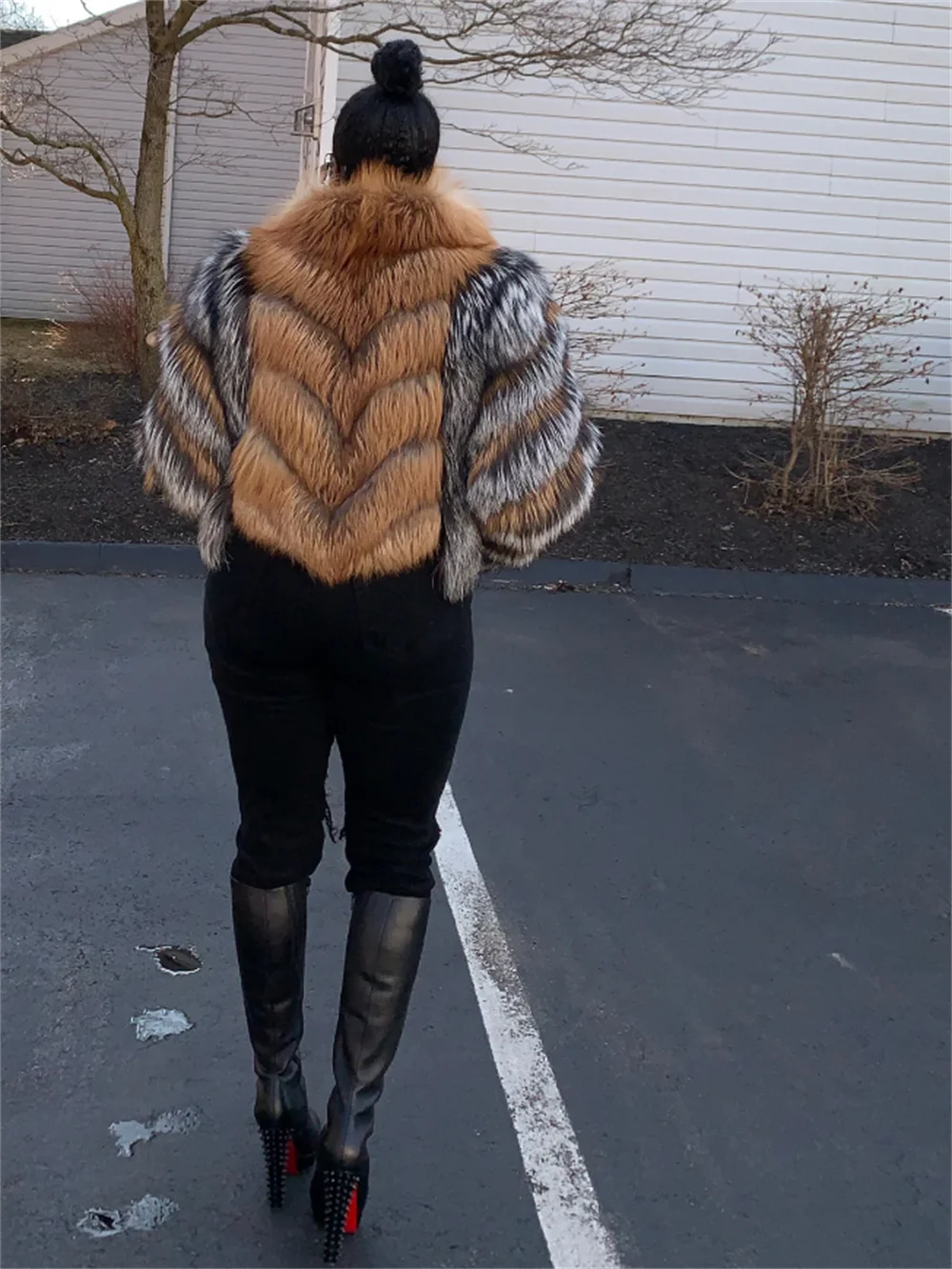 Real Red Fox Fur Jacket