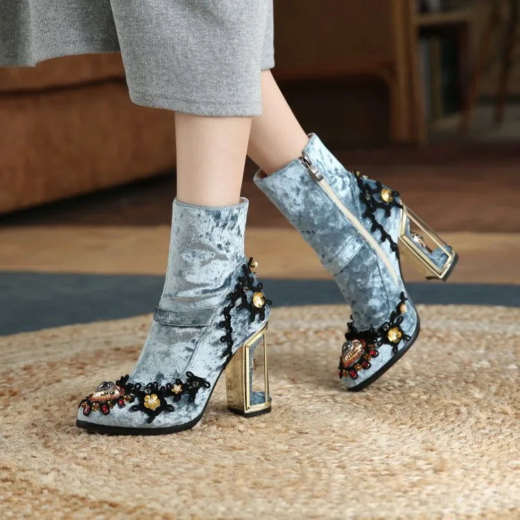 ZowTina Bird Cage Ankle Boots