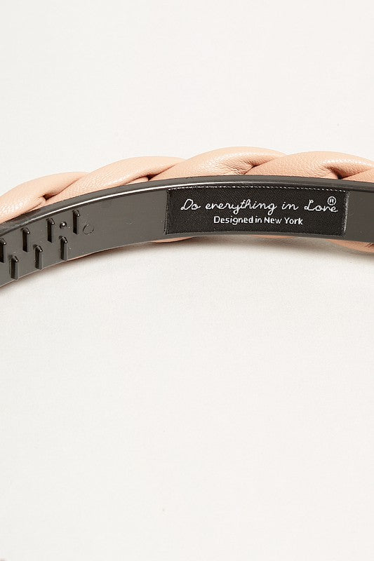 Braided PU Leather Hairband for Women