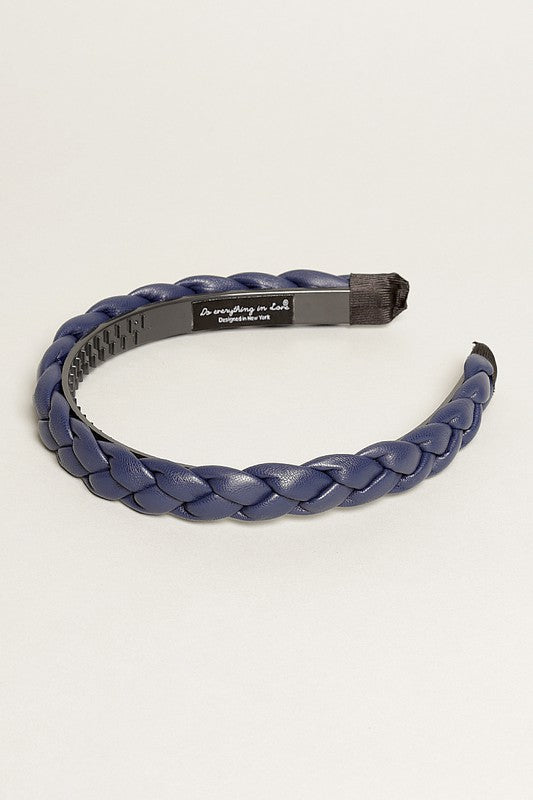 Braided PU Leather Hairband for Women