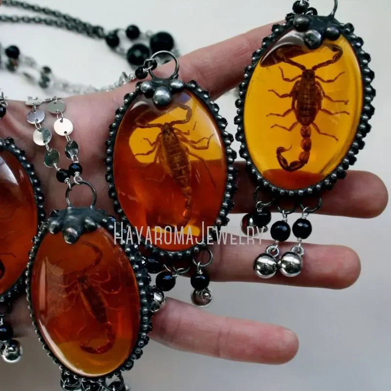 Goblincore Scorpion Scorpio Amulet Charm Necklace