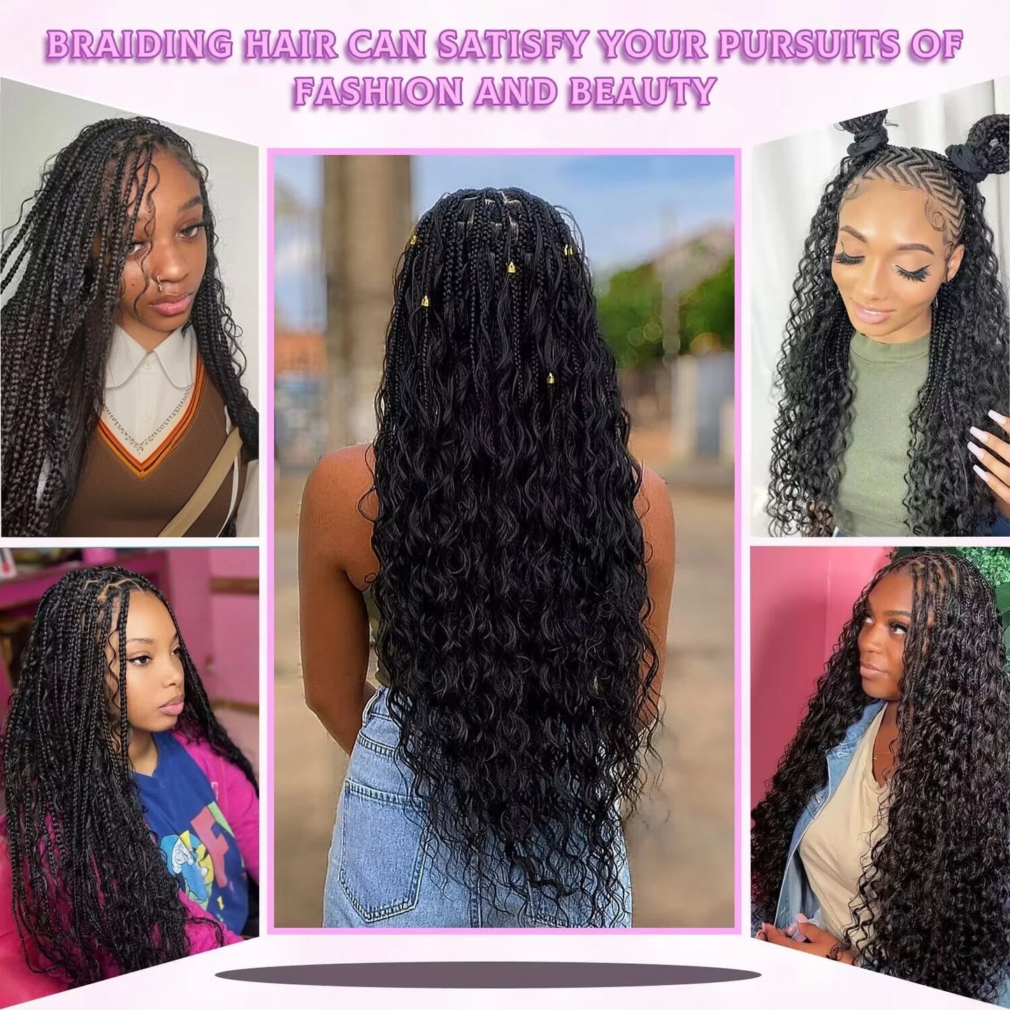 Deep Wave Human Braiding Hair 100% Unprocessed Human Hair