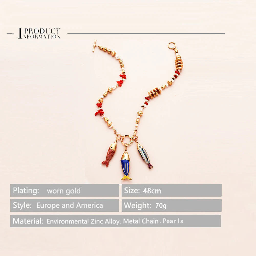 Marine Fish Fashion Choker Layer Boho Necklace