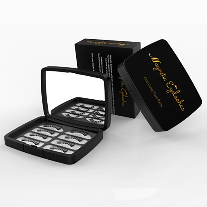 Mix Eyelashes 2 Pairs Double Magnet False Lashes - 3D