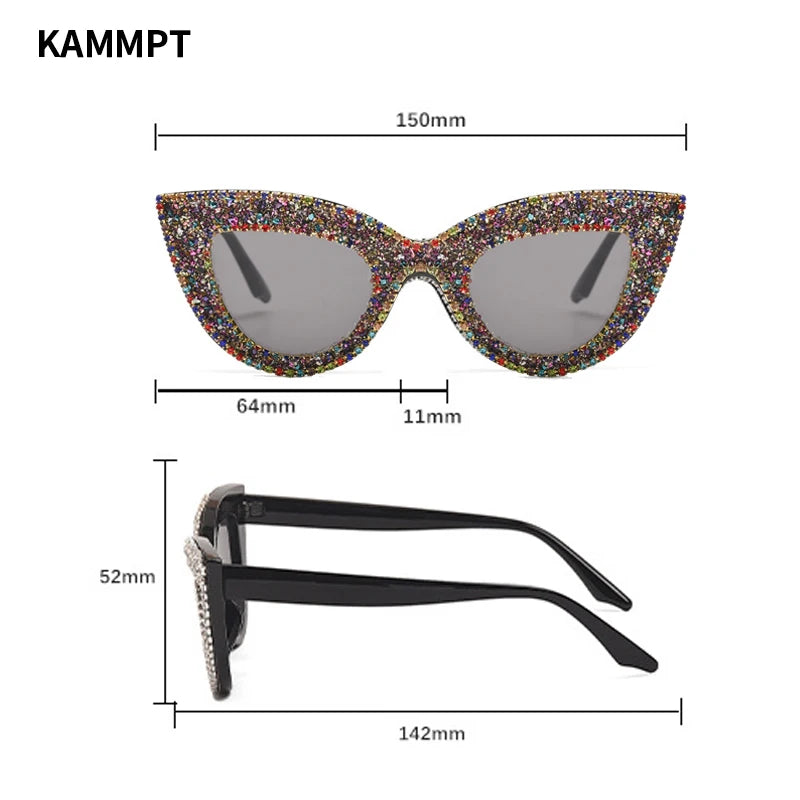 KAMMPT Cat Eye Sun Glasses - Rhinestones Eyewear