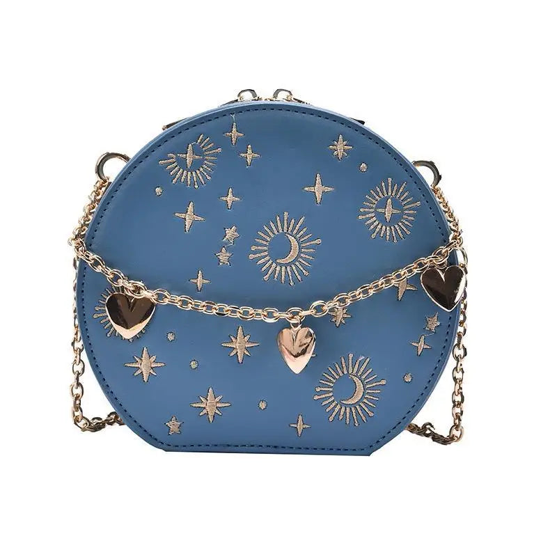 Fashion Starry Sky Round Crossbody Bag