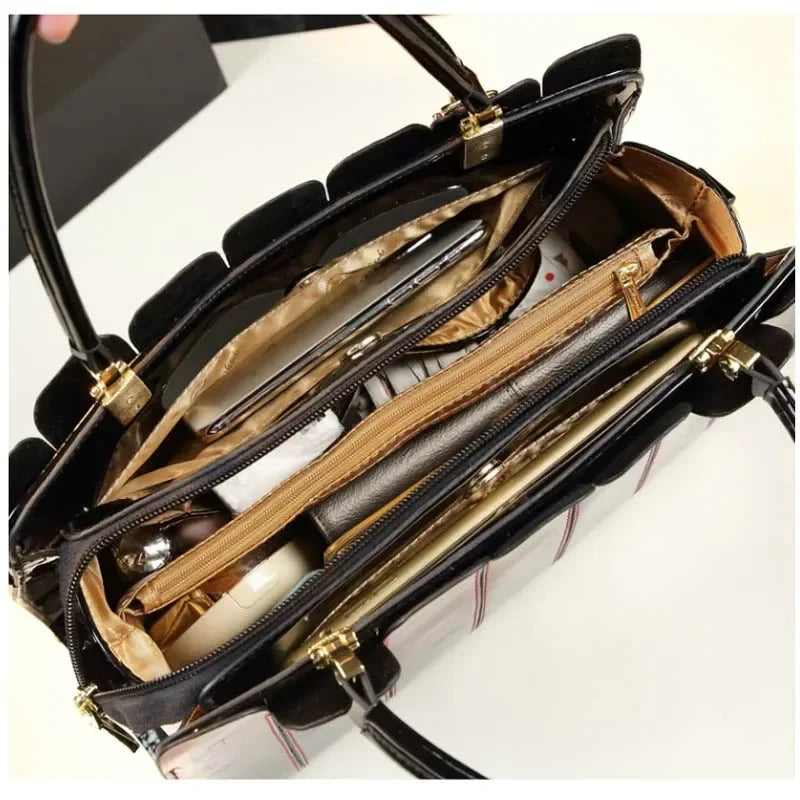 Fashion Atmospheric Patent Leather Handbag