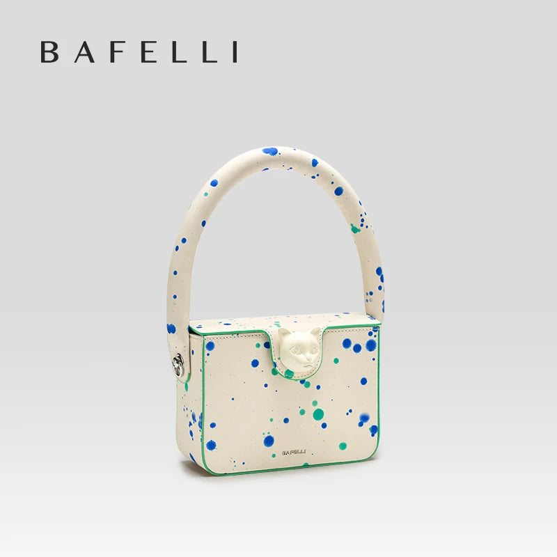 BAFELLI WOMEN'S HANDBAG BOXY GENUINE LEATHER