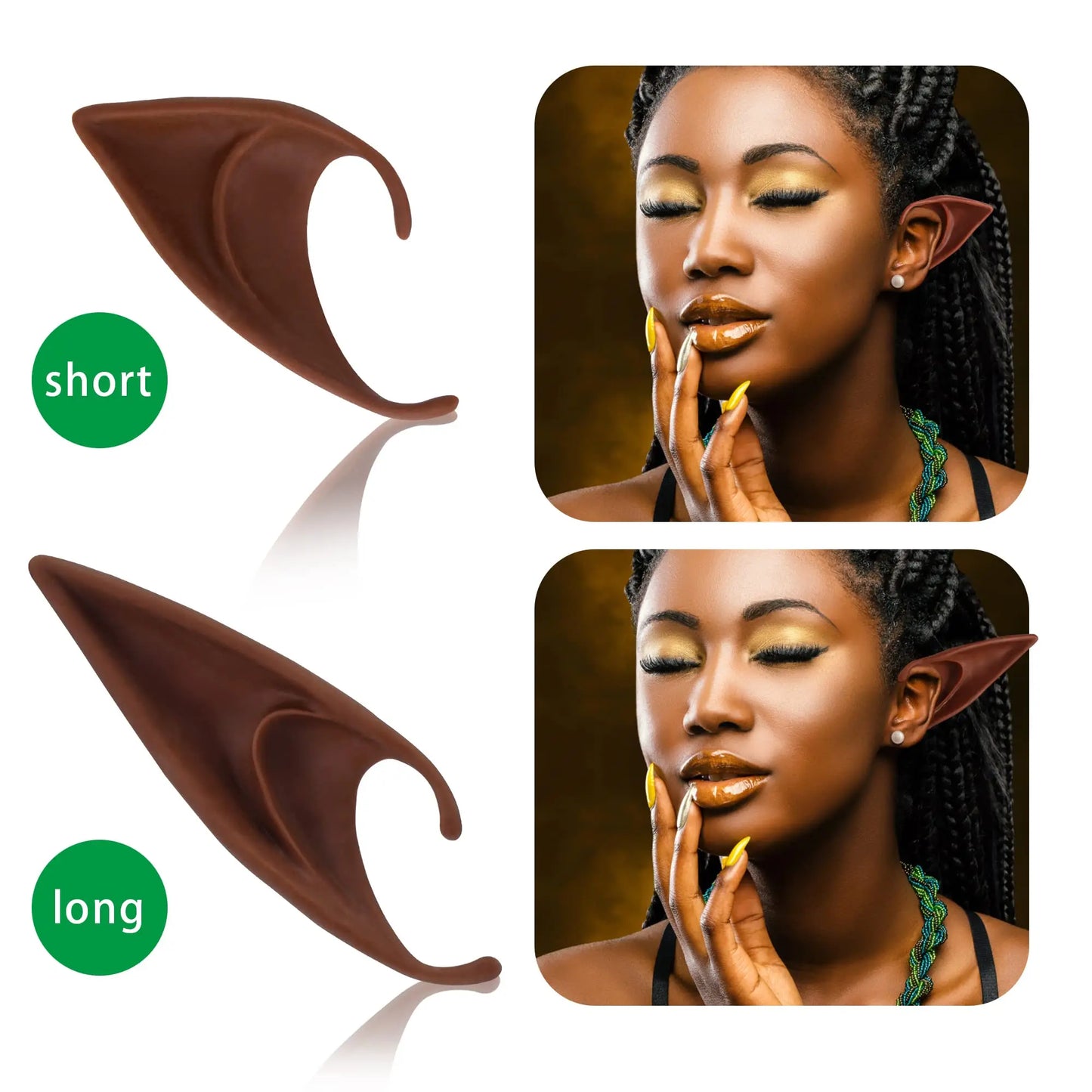 Long Brown Elf Ears