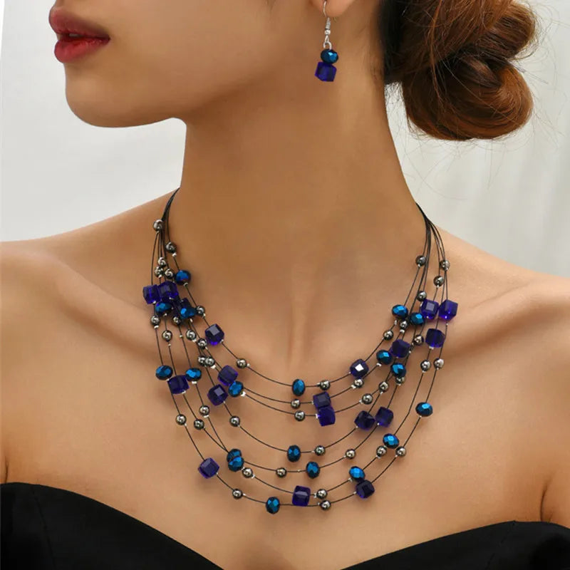 Bohemia Necklace Earrings Set