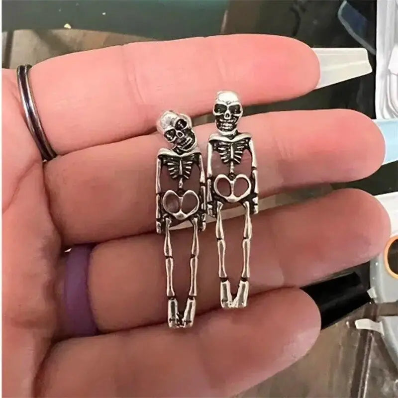 Halloween Skull Skeleton Drop Earrings