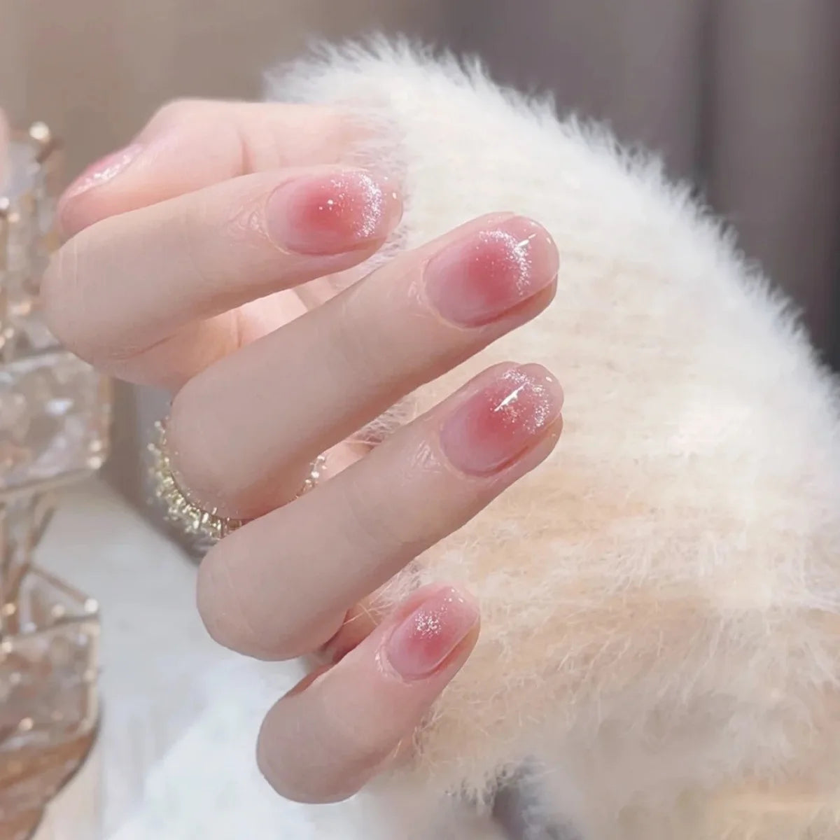 24pcs/box Cat Eye Phototherapy Nail Patch Wearable Fake Nails