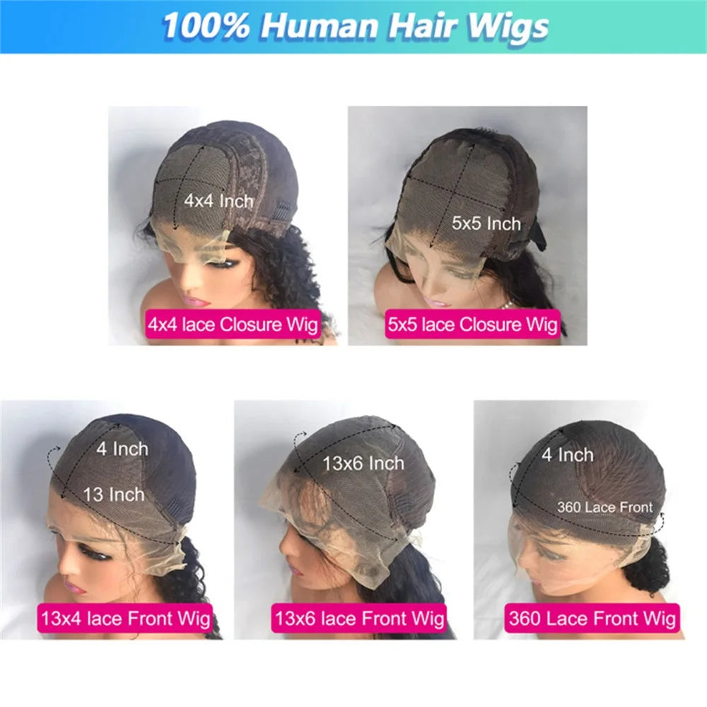 Deep Wave Hd Lace Frontal Human Hair Wigs - United States