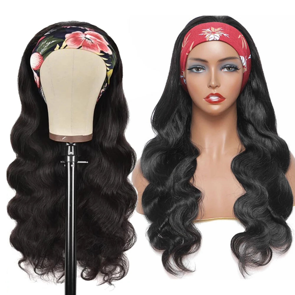 KEILANTRA Headband Human Hair Body Wave Wig - 180%