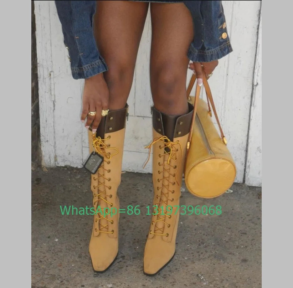 Gullick Denim Canvas Yellow Boots