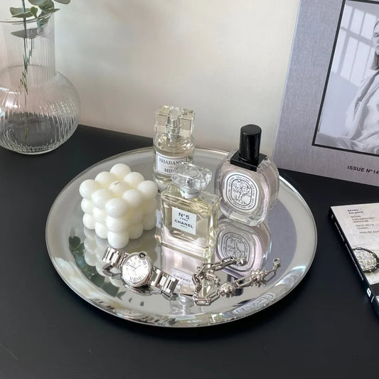 Stainless Steel Desktop Storage Tray | Stainless Steel Key Storage Box - Mirror Tray