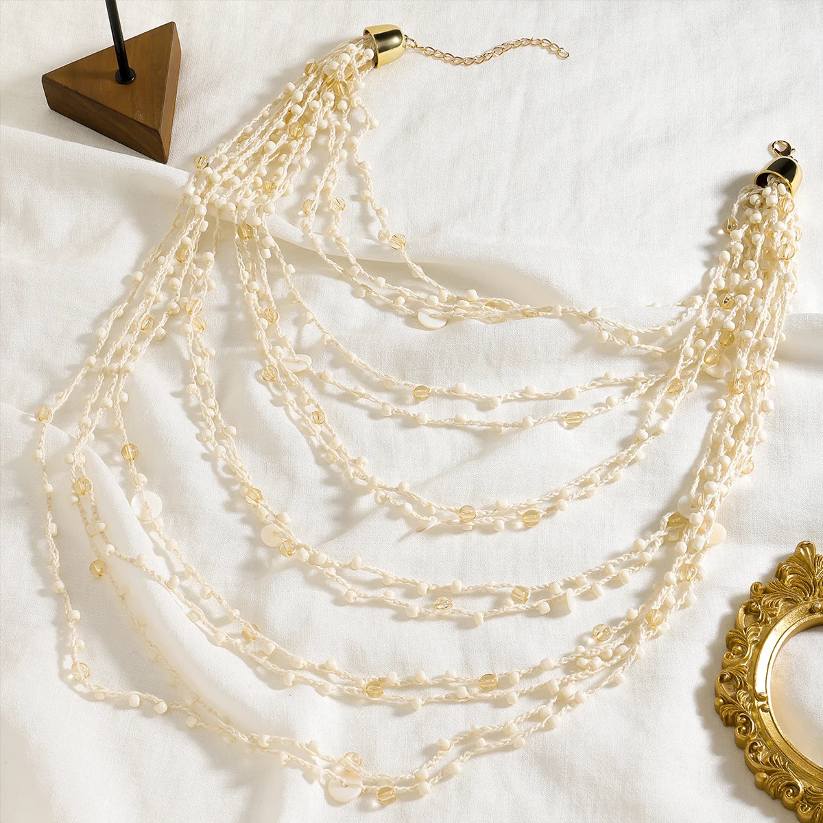 Vedawas Bohemian Handmade Beaded Rhinestones Chain