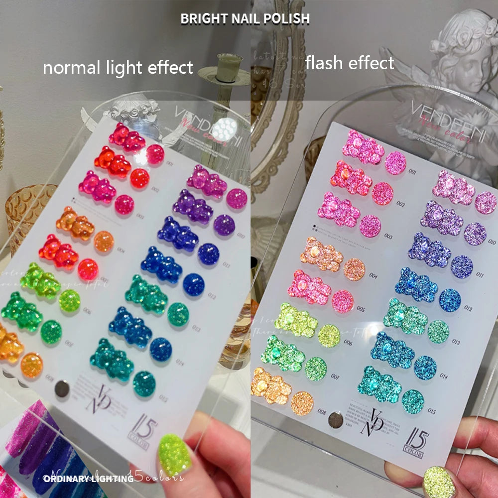 Vendeeni Reflective Glitter Gel Nail Polish