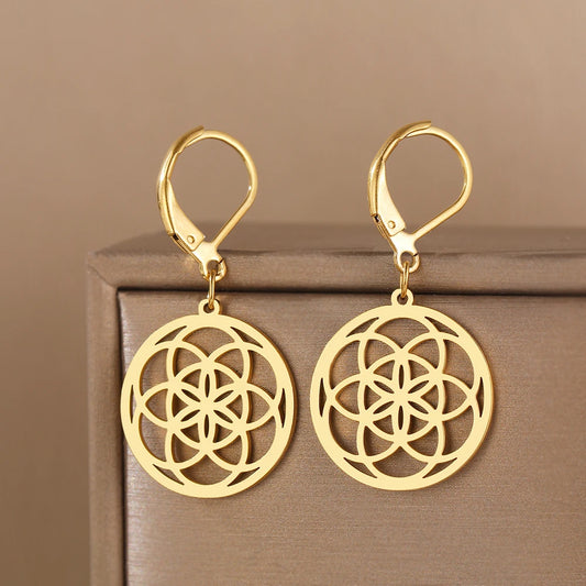 Stainless Steel Earrings - Dream Catcher Design
