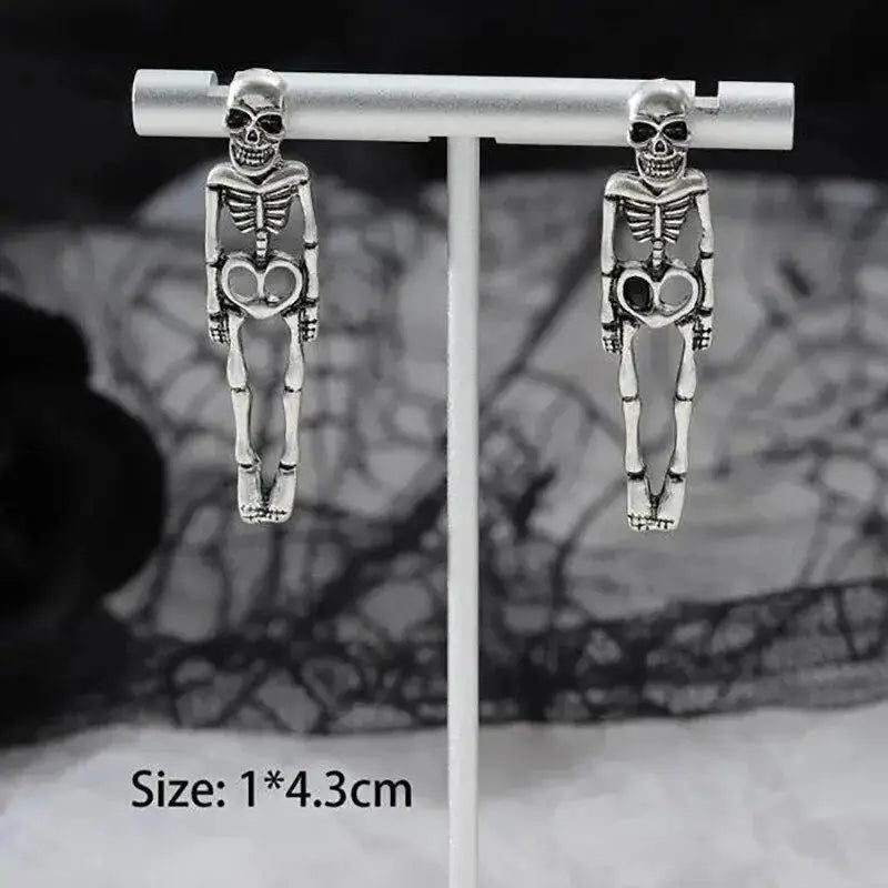 Halloween Skull Skeleton Drop Earrings