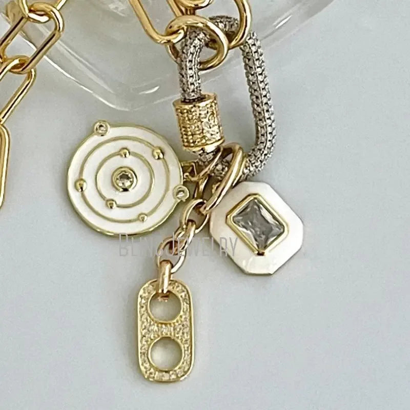 MUDULLA Stainless Steel Choker Paperclip Chain Carabiner Clasp Jewelry
