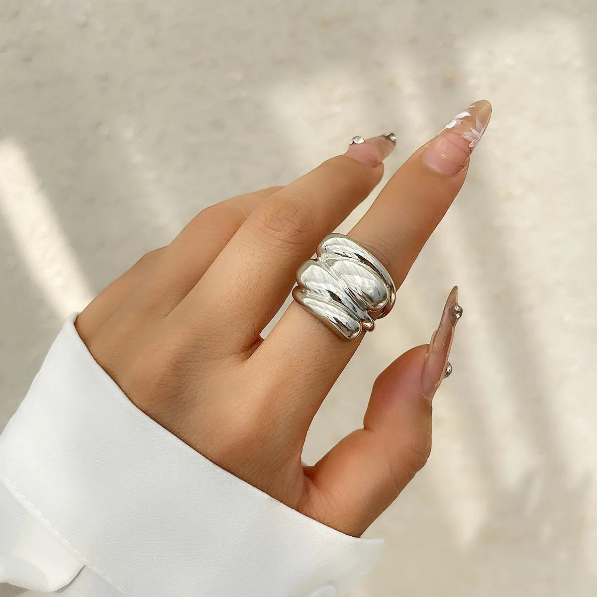 DIEZI Hip Hop Punk Irregular Metal Rings