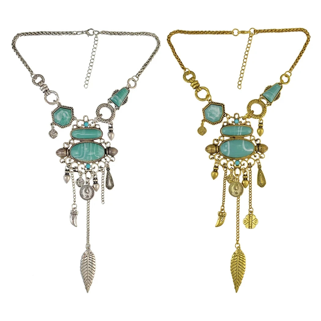 Bohemian Collier Femme Tassel Maxi Coin Neck Chain