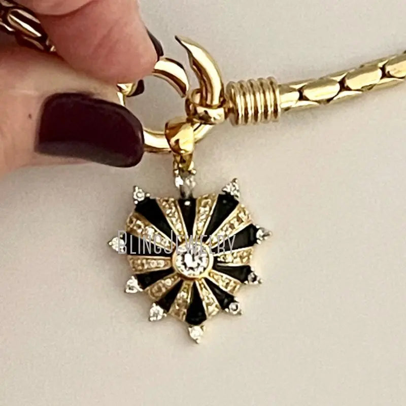 Stainless Steel Snake Chains Choker with Heart Charm Pendant