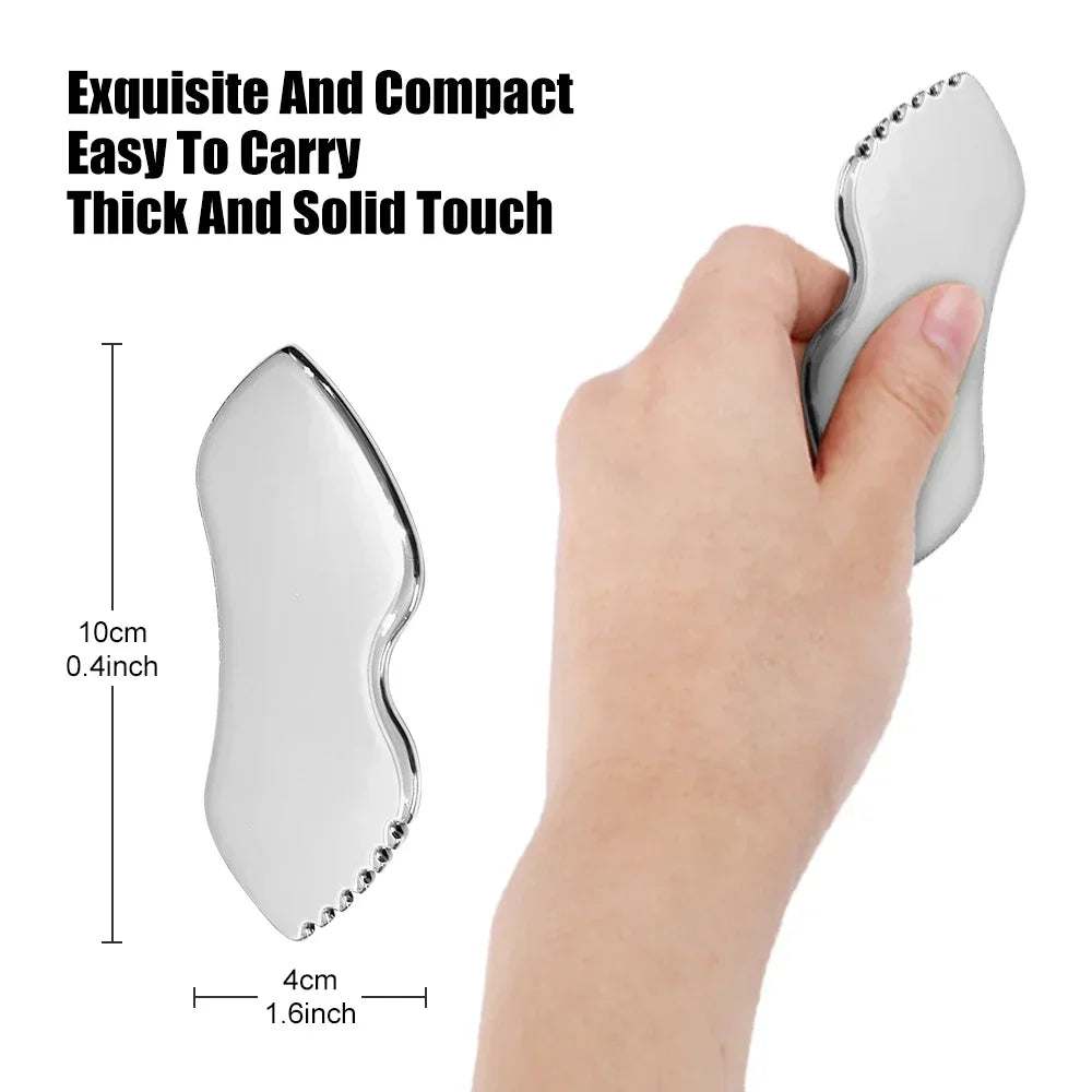 Gua Sha Board Guasha Massage for Face - Stainless Steel