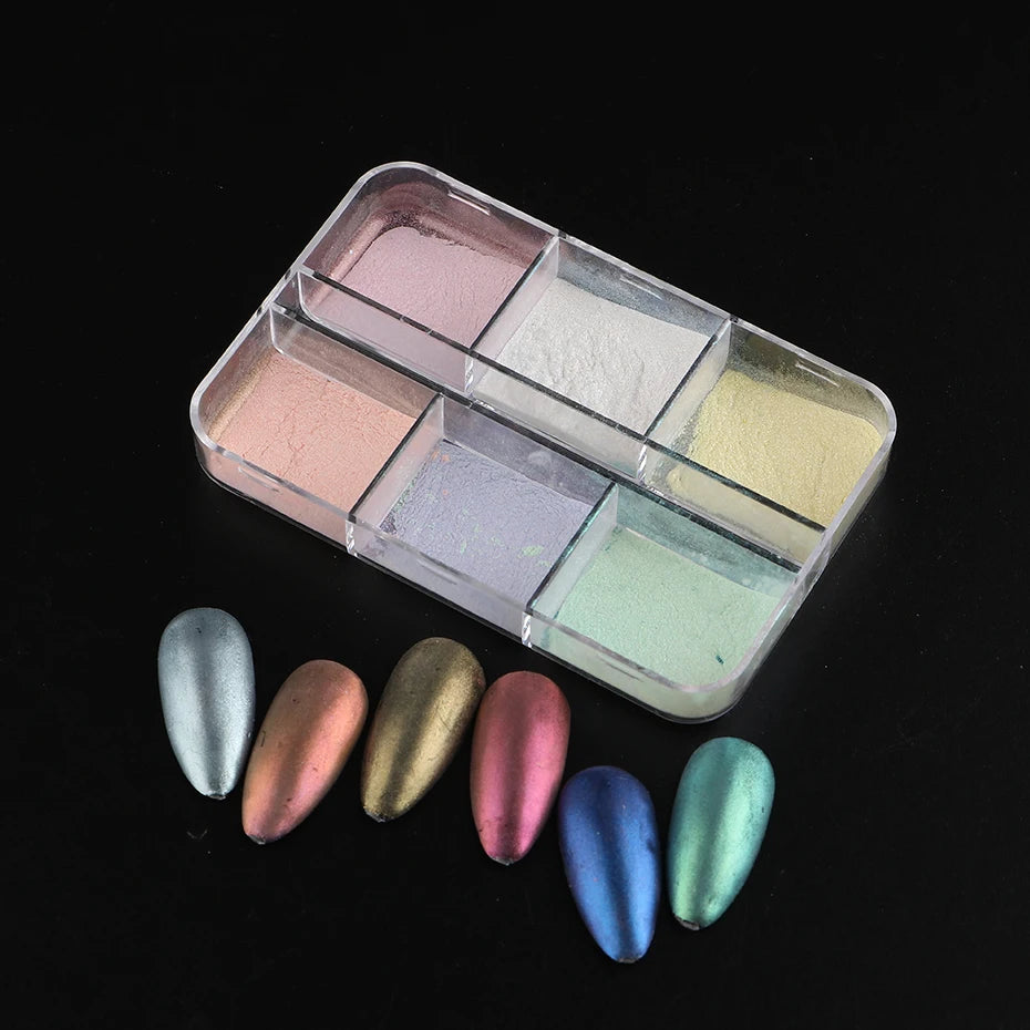 Moonlight Mirror Nails Powder - Metallic Chrome Effect Pigments