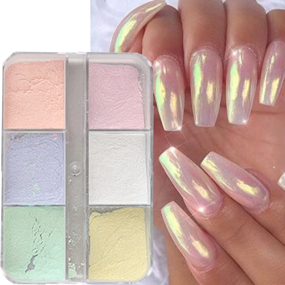 Moonlight Mirror Nails Powder - Metallic Chrome Effect Pigments