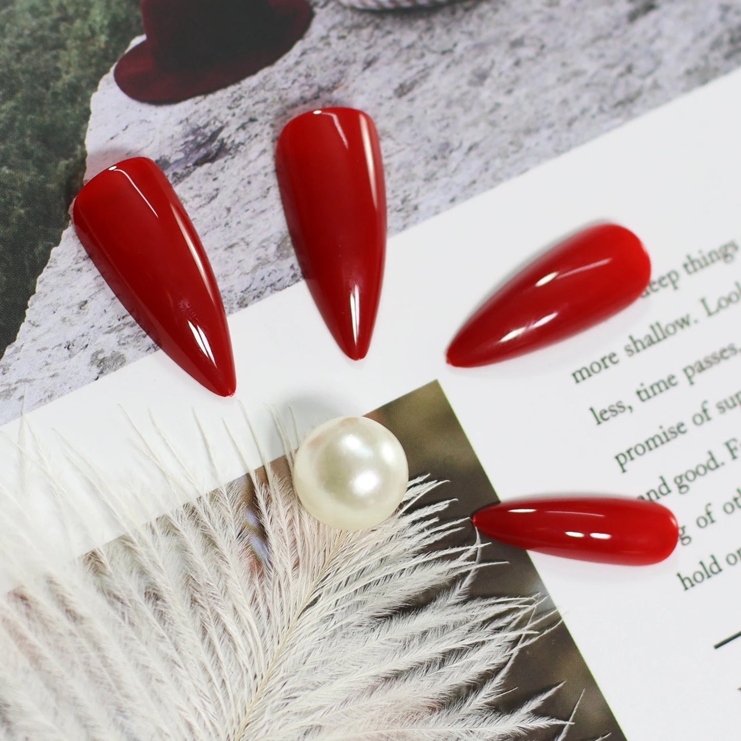 Stiletto Glossy or Matte Color Fake Nails