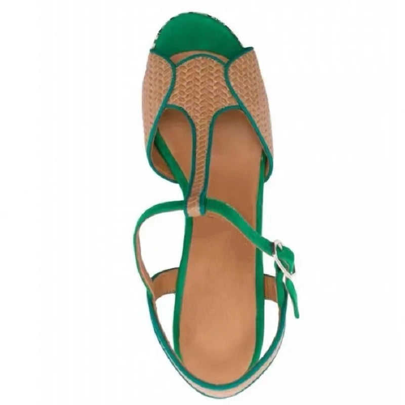 JOCHEBED HU Genuine Leather Platform Sandals