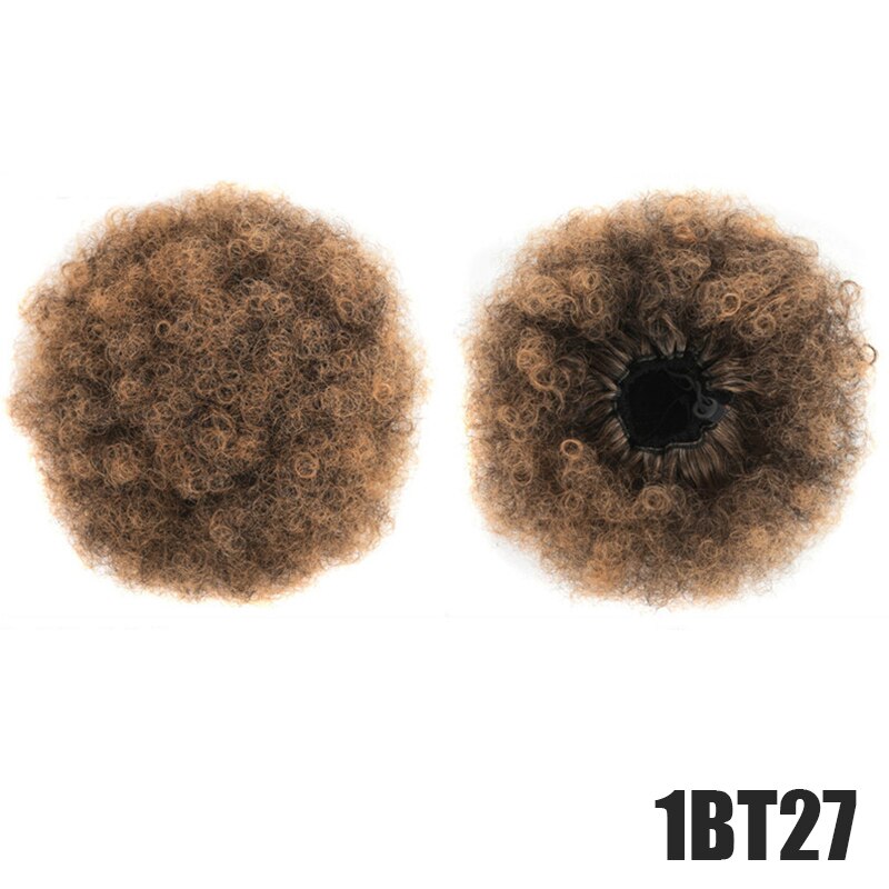 DIFEI Synthetic Puff Afro Curly chignon Short Afro Kinky Pony Tail