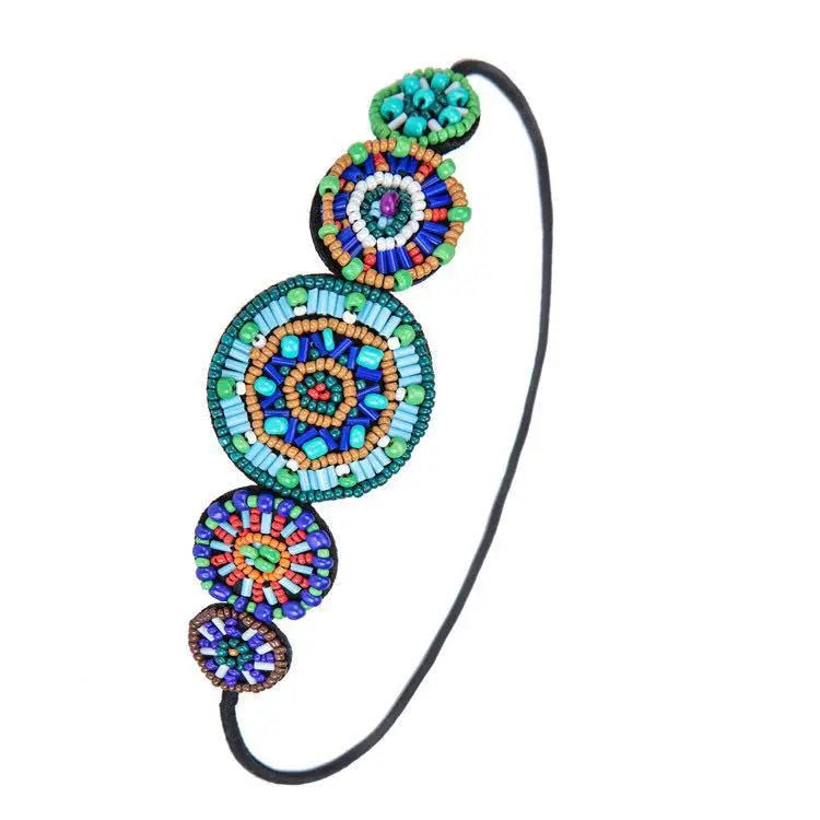 Ethnic Colored Seed Beads Handmade Headband