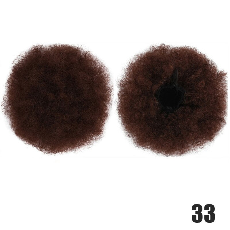 DIFEI Synthetic Puff Afro Curly chignon Short Afro Kinky Pony Tail
