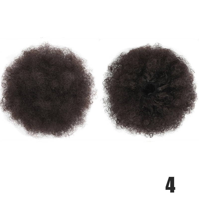DIFEI Synthetic Puff Afro Curly chignon Short Afro Kinky Pony Tail