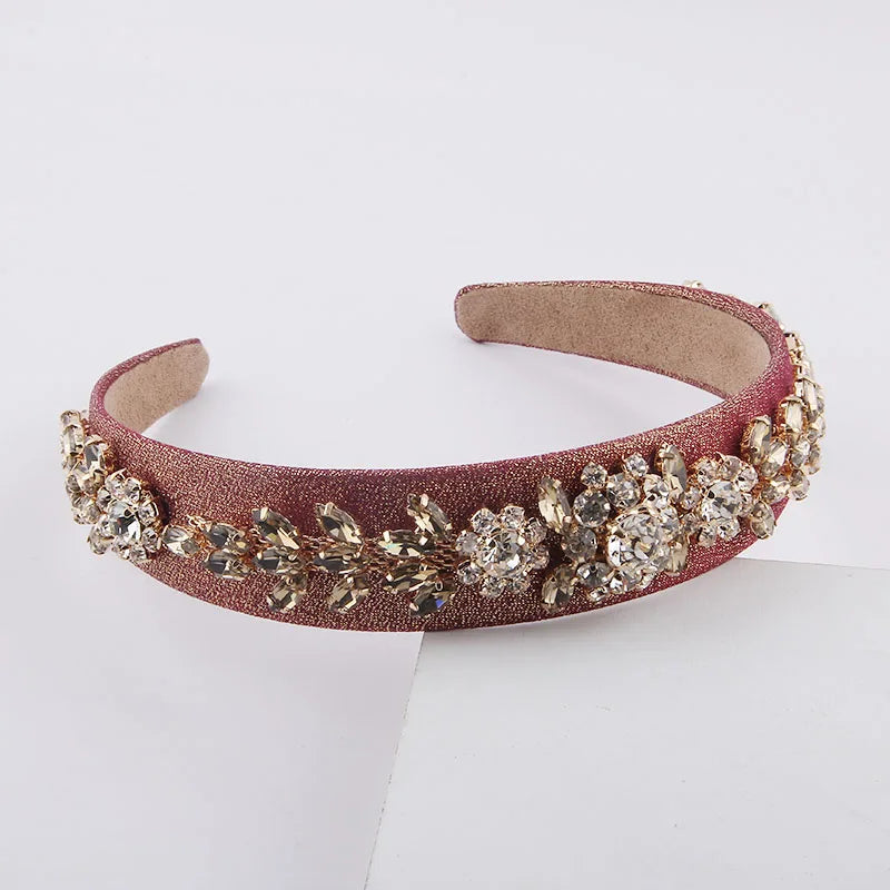 Colorful Rhinestone Headband Baroque Inlaid
