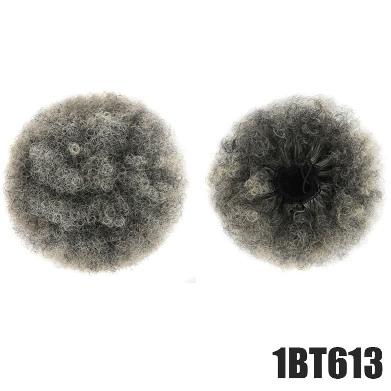 DIFEI Synthetic Puff Afro Curly chignon Short Afro Kinky Pony Tail