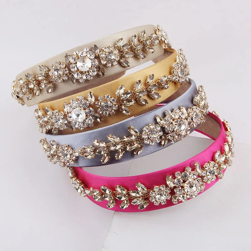 Colorful Rhinestone Headband Baroque Inlaid