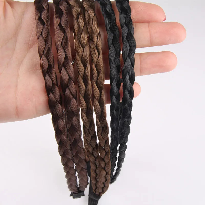 Fashion Hair Accessories Personality Double Elastic Twist Braided Wig Headband