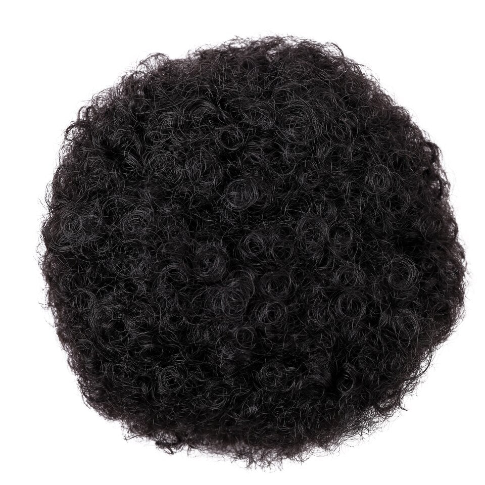 DIFEI Synthetic Puff Afro Curly chignon Short Afro Kinky Pony Tail
