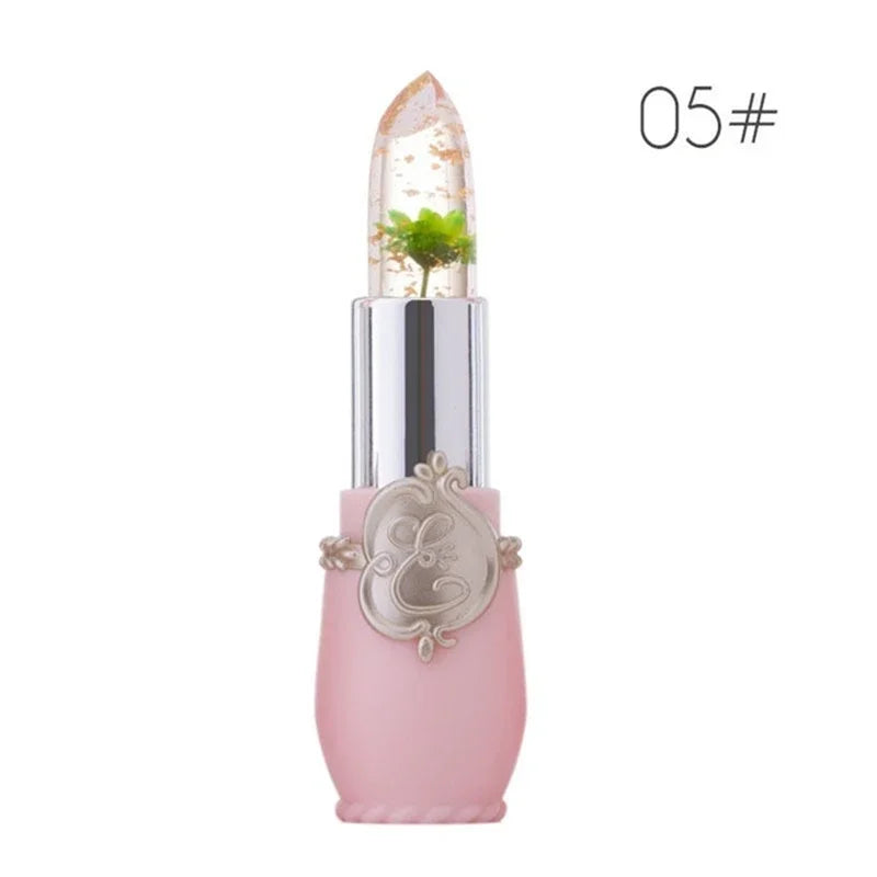 Moisturizer Lip Gloss Transparent Jelly Flower Lipstick