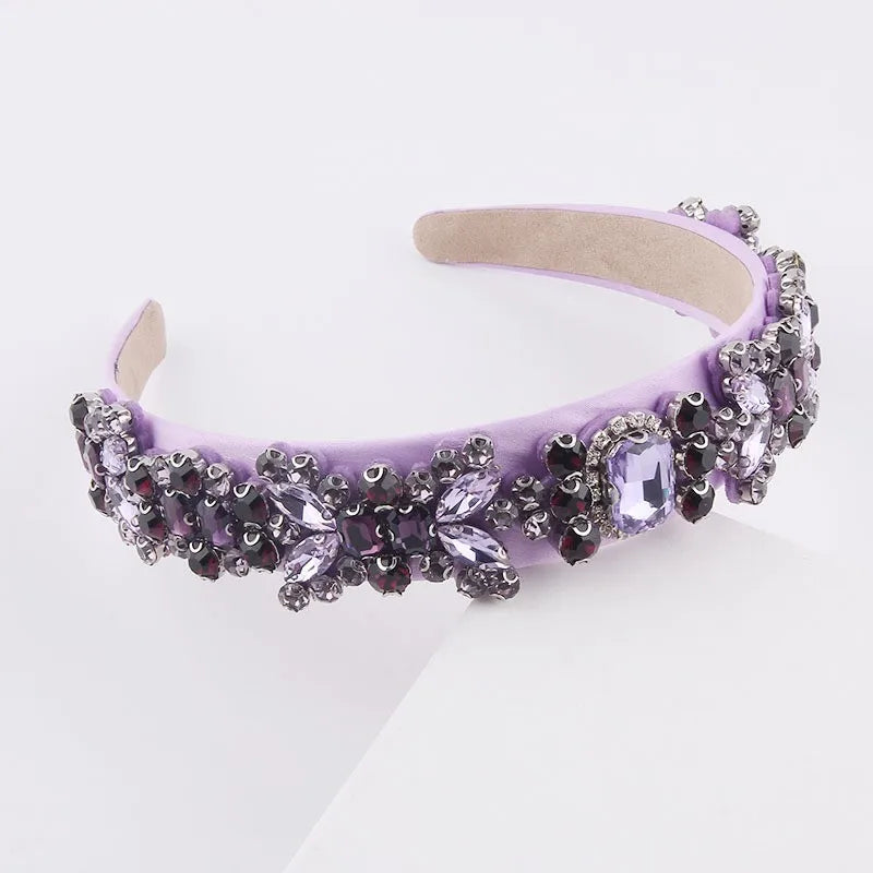 Colorful Rhinestone Headband Baroque Inlaid