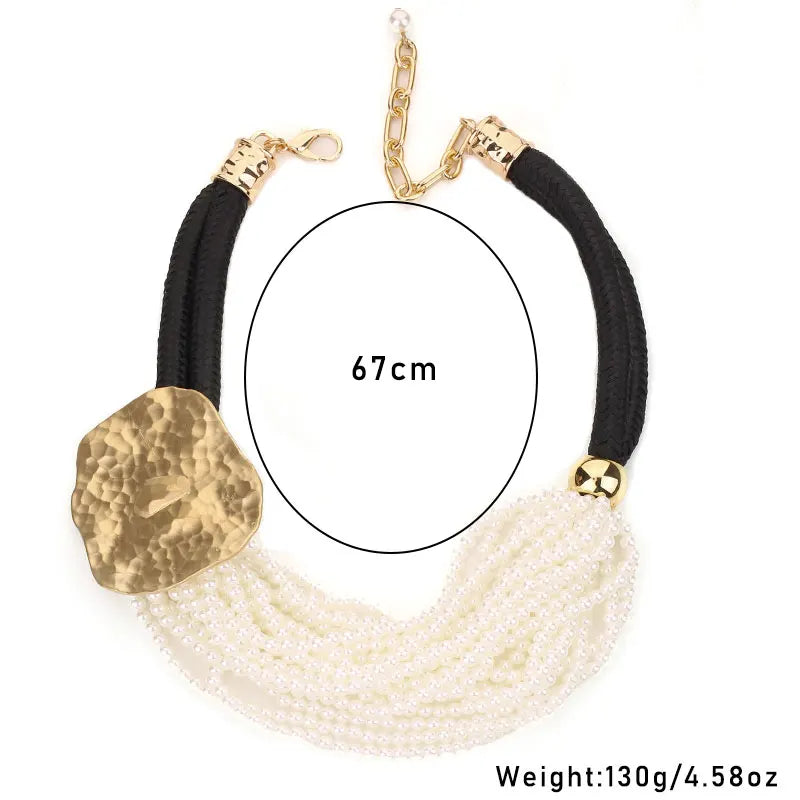 Statement Vintage Pearls Necklace