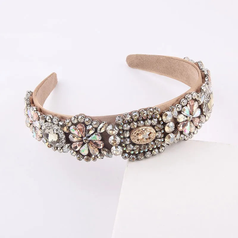 Colorful Rhinestone Headband Baroque Inlaid