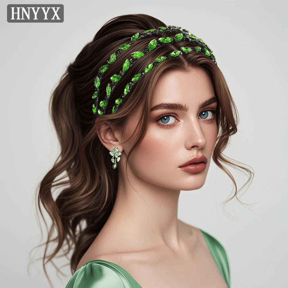 HNYYX Rhinestone Headband Multiple Rows